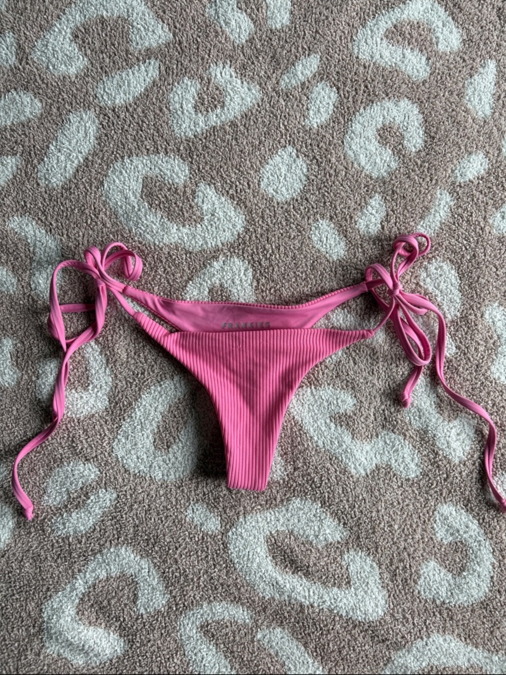 FRANKIES BIKINIS SIDE TIE CHERUB PINK FULL MOOM BOTTOMS